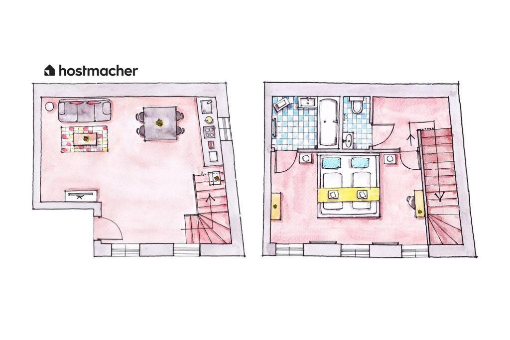 Cozy 1Br Duplex Near Center By Hm Apartman Bécs Kültér fotó